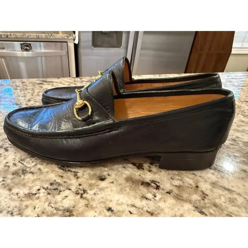 1980's Gucci Jordaan Horsebit Loafers